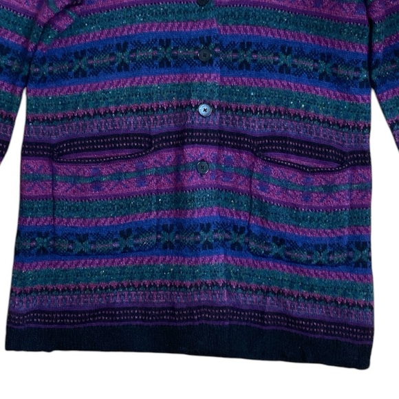 Ralph Lauren Aztec Fair Isle Shawl Collar Mid Length Cardigan Sweater - Picture 3 of 10